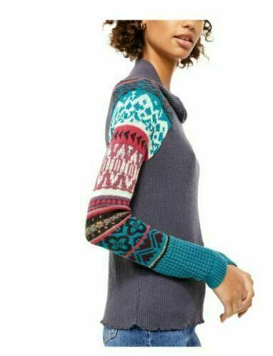 Free People charcoal combo Prism Women's Sweater size S